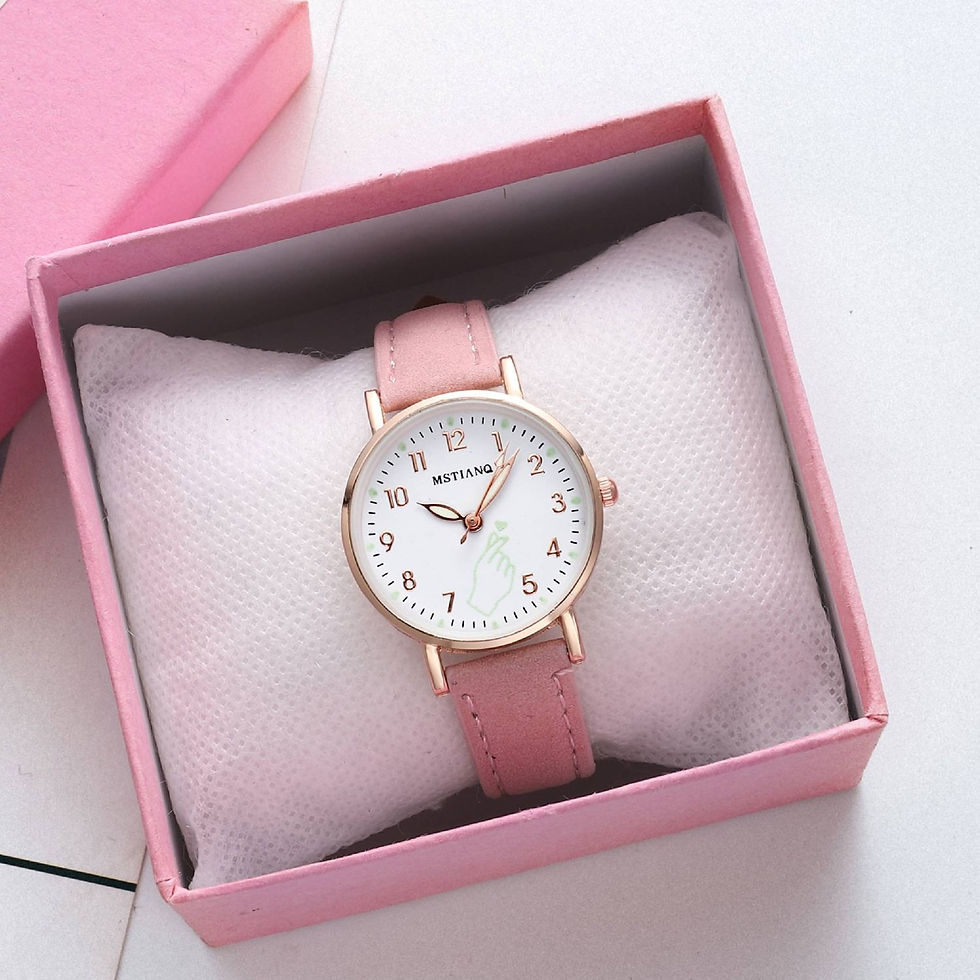 Thumbnail: Luminous Women Watches Set Casual Cute Small Dial Ladies Watch Fashion Girls Pi