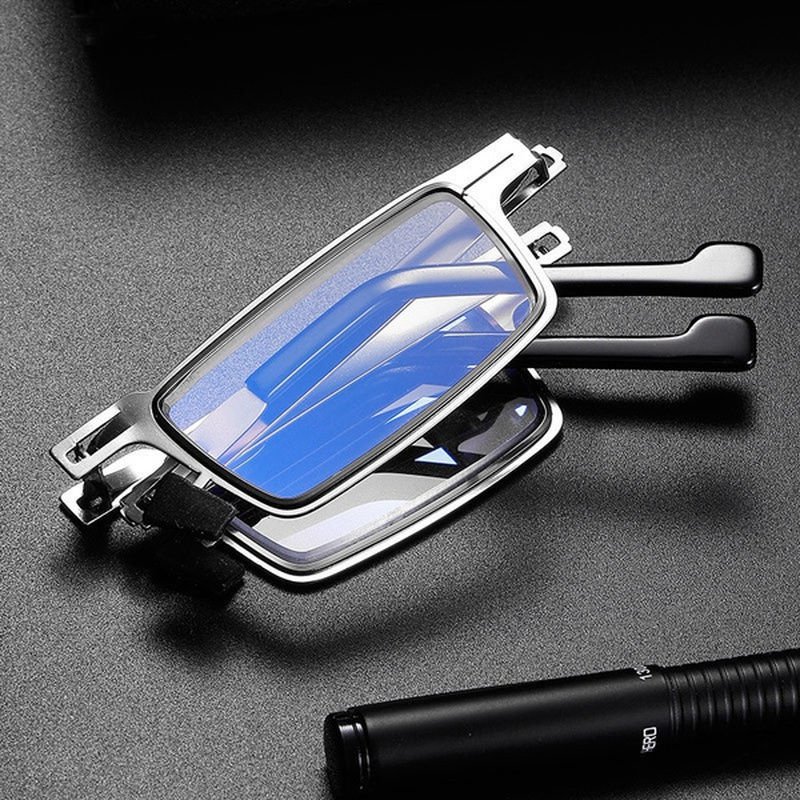Thumbnail: Folding Reading Glasses Men Women Anti Fatigue Blue Light Glasses Retro Ultra T