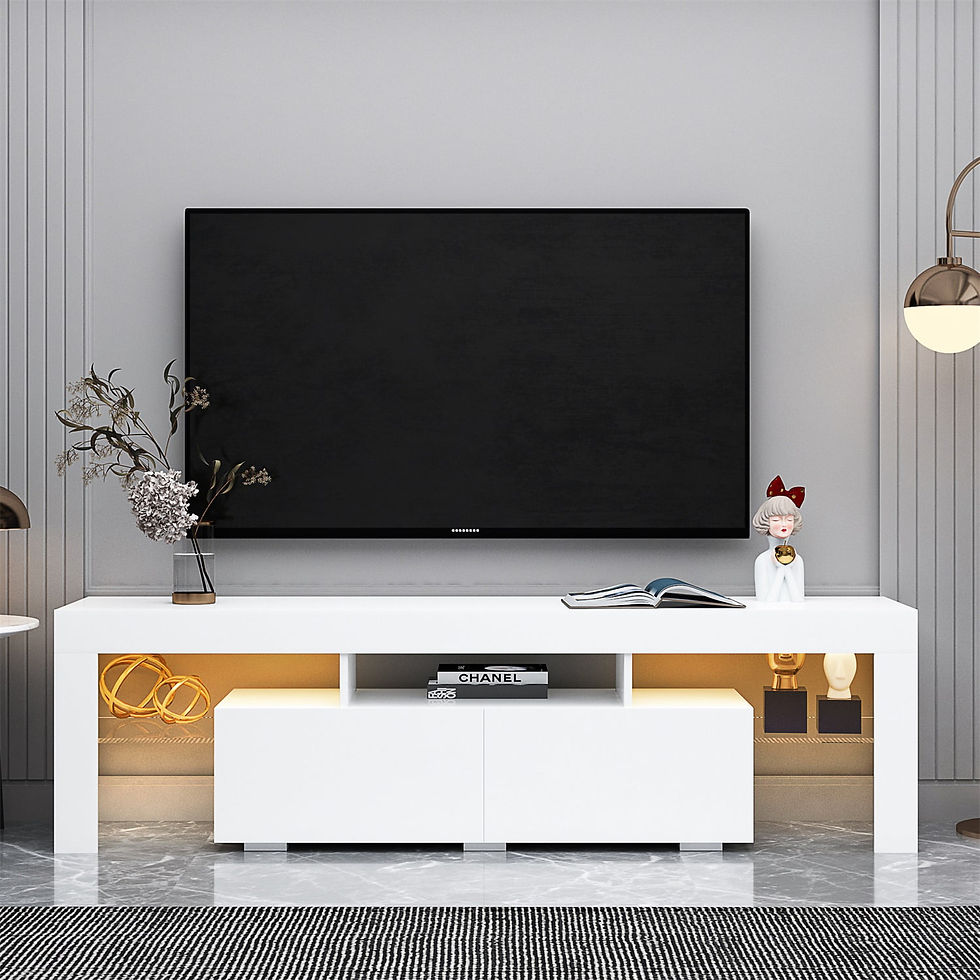 Thumbnail: TV Stand High Gloss TV Console Table for Living Room Cabinets 63.00 X 13.80 X 1