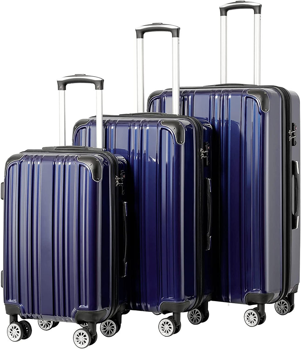 Miniatura: Coolife Luggage Expandable 3 Piece Sets PC+ABS Spinner Suitcase 20 inch 24 inch