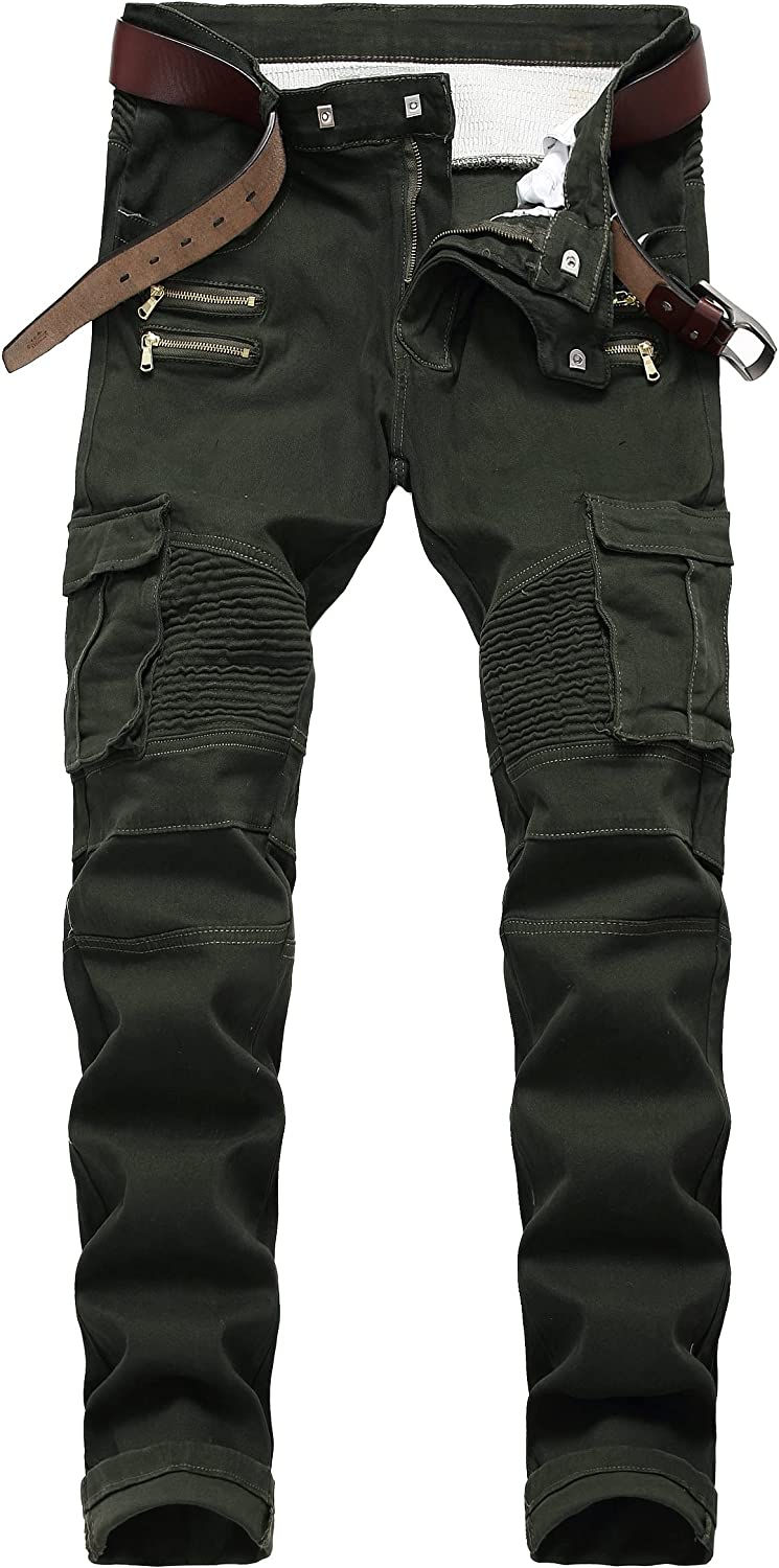 Thumbnail: COOSVEN Men Ripped Jeans, Slim Fit Straight Leg, Denim Pants with Holes