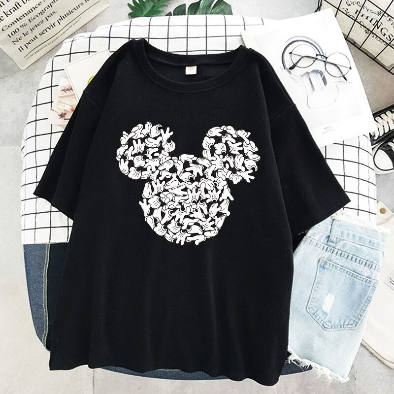 Thumbnail: Disney Summer Clothes for Women Y2k Kawaii T-shirt Anime Graphic Tee Fashion Mi