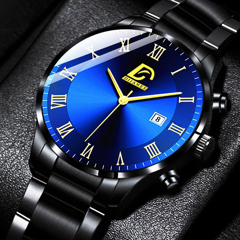 Thumbnail: Fashion Mens Watches Luxury Calendar Date Quartz Clock Big Dial Men Business St