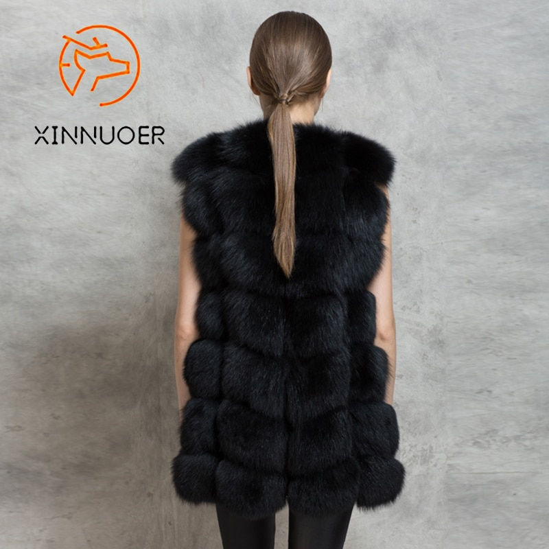 Thumbnail: Fashion winter warm fur coat Natural fox fur women's coat Real fox fur coat Thi