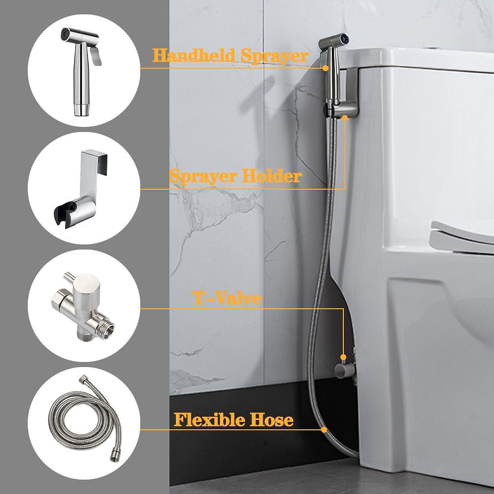 Miniaturbild: Handheld Toilet Bidet Sprayer Set Kit Stainless Steel Hand Bidet faucet for Bat