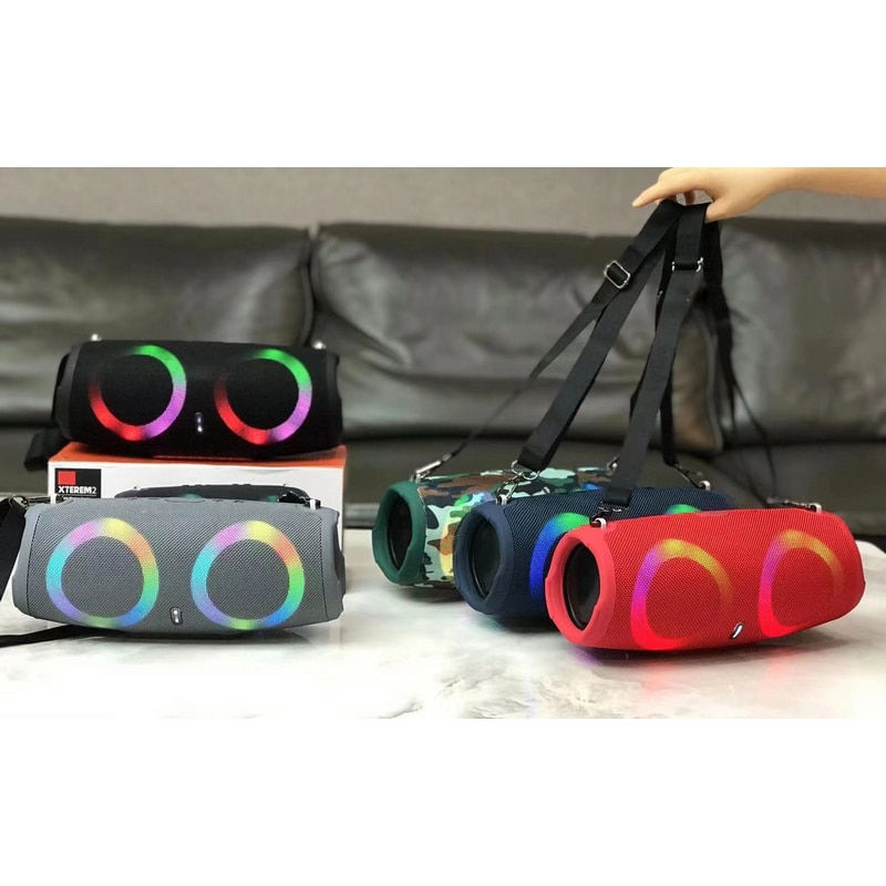 Thumbnail: 100W high power wireless TWS subwoofer portable waterproof card speaker RGB col