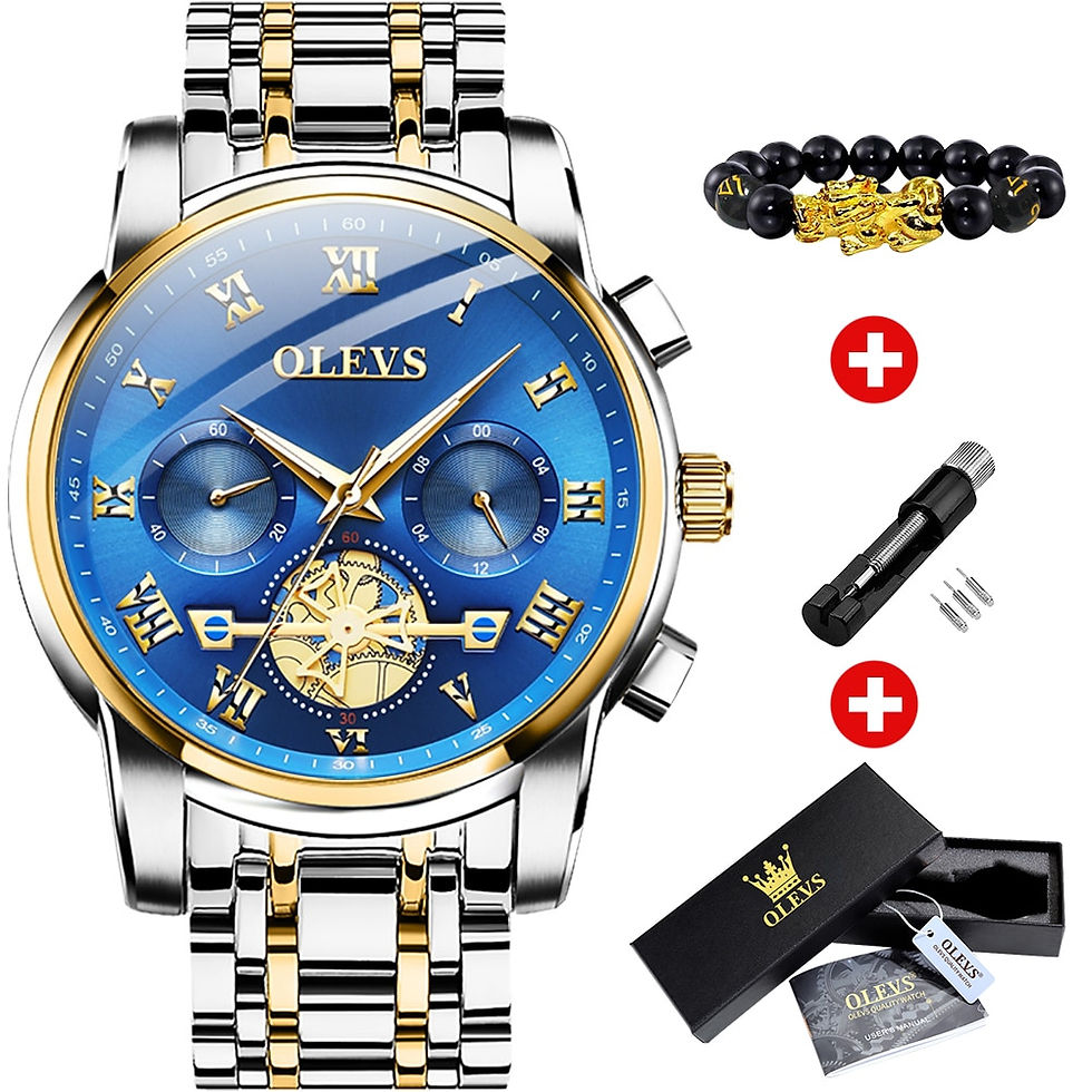 Thumbnail: OLEVS Top Brand Men's Watches Classic Roman Scale Dial Luxury Wrist Watch for M