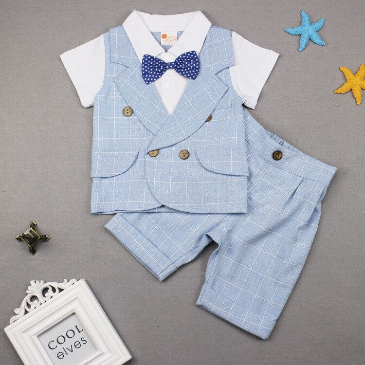 Thumbnail: Fashion Spring Autumn Three Piece Suit Casual Baby Boys Letter Clothes Set Kid 