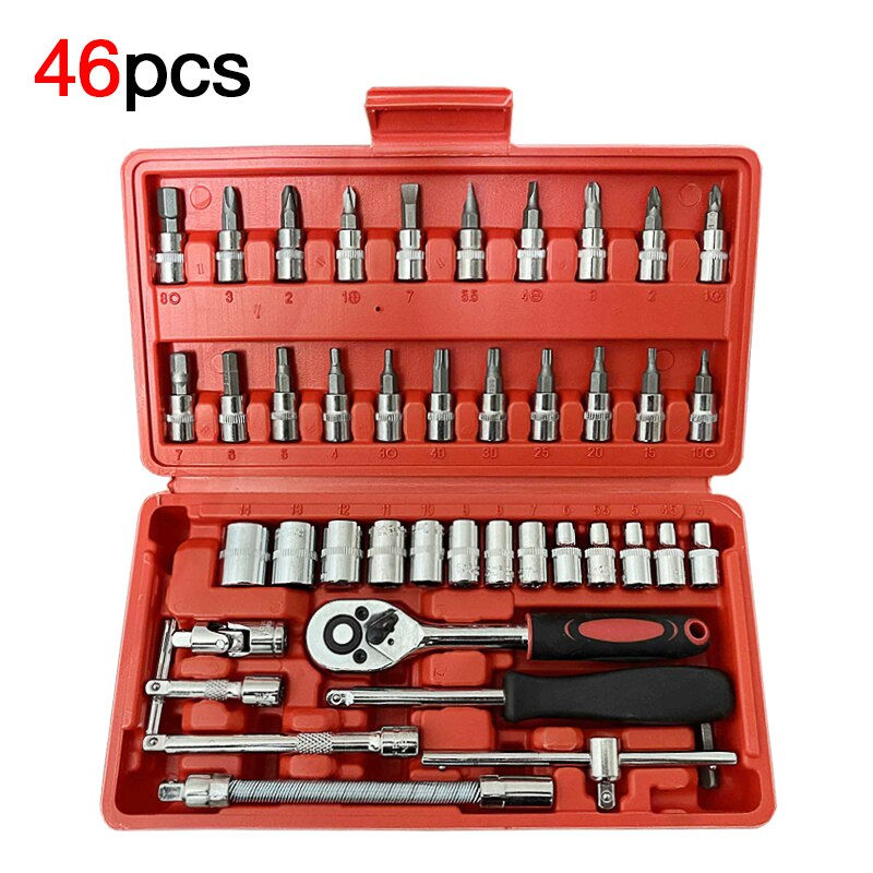 الصورة المصغرة: Ratchet Quick Wrench Set Socket Spanner Screwdriver And Torque Car Tool Mechani