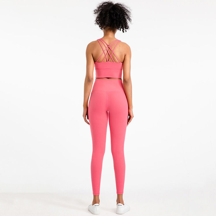 Миниатюра: Gym Fitness Sets 2 Piece Sports Bra and Legging Set Yoga Outfits Training Wear