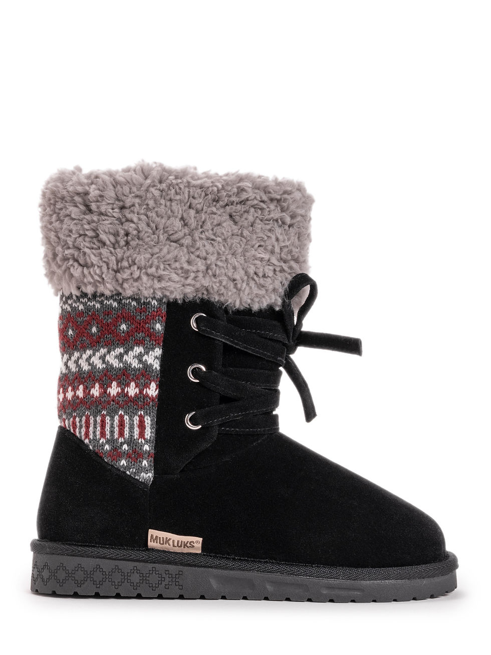 Thumbnail: Muk Luks Women's Melba Faux Fur Lined Lace up Bootie (Wide Width Available)