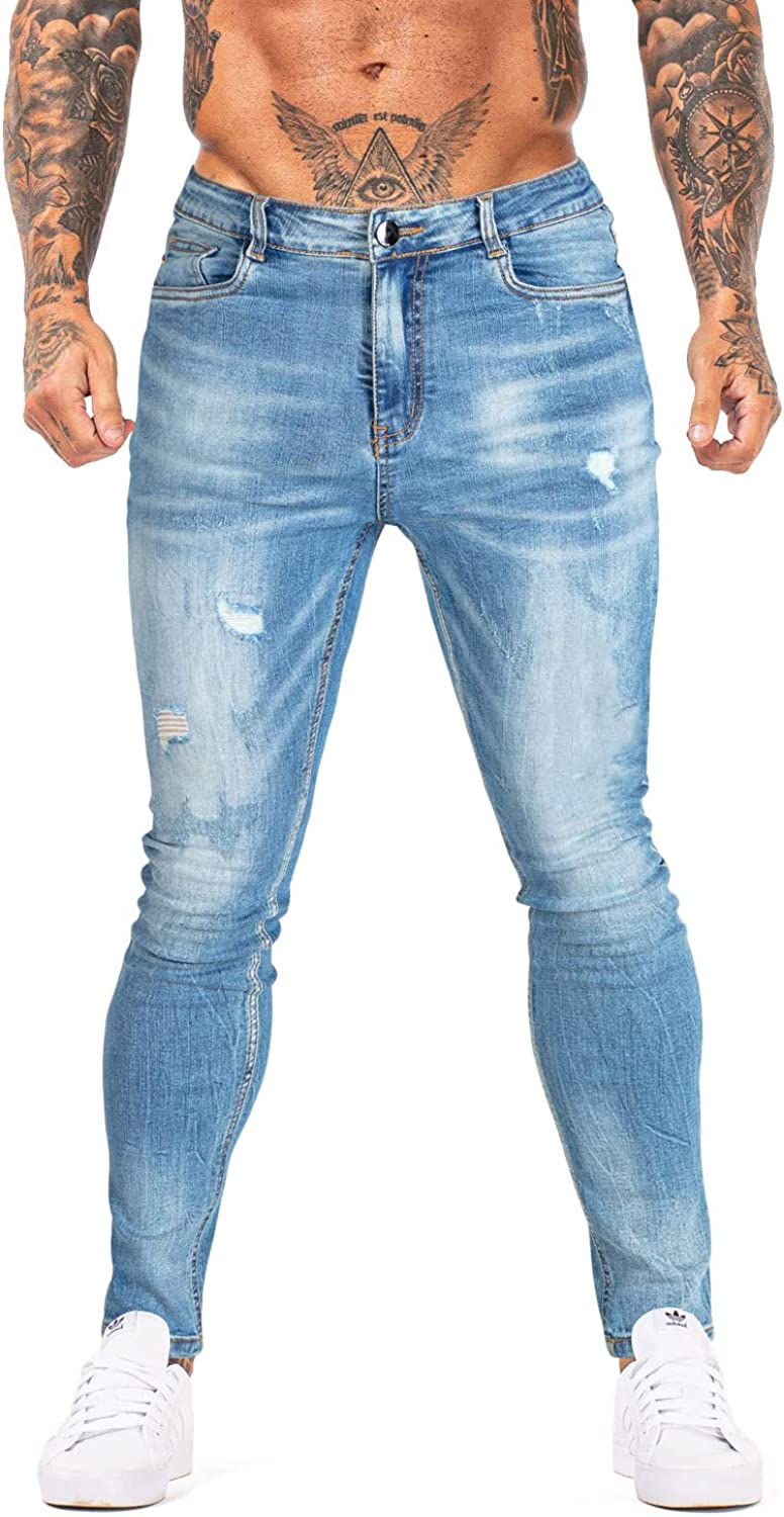 Thumbnail: GINGTTO Mens Jeans Skinny Fit, Super Stretch Comfy Cotton Denim Pants