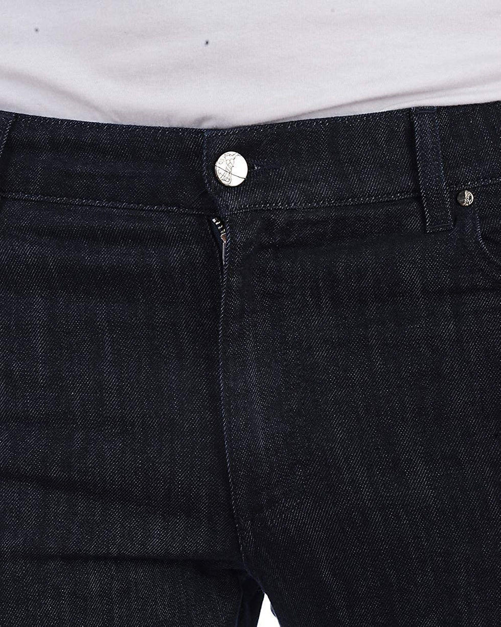 Thumbnail: Versace Collection Pants Jeans Blue for Men Cotton Zip and Buttons V600367SVT01