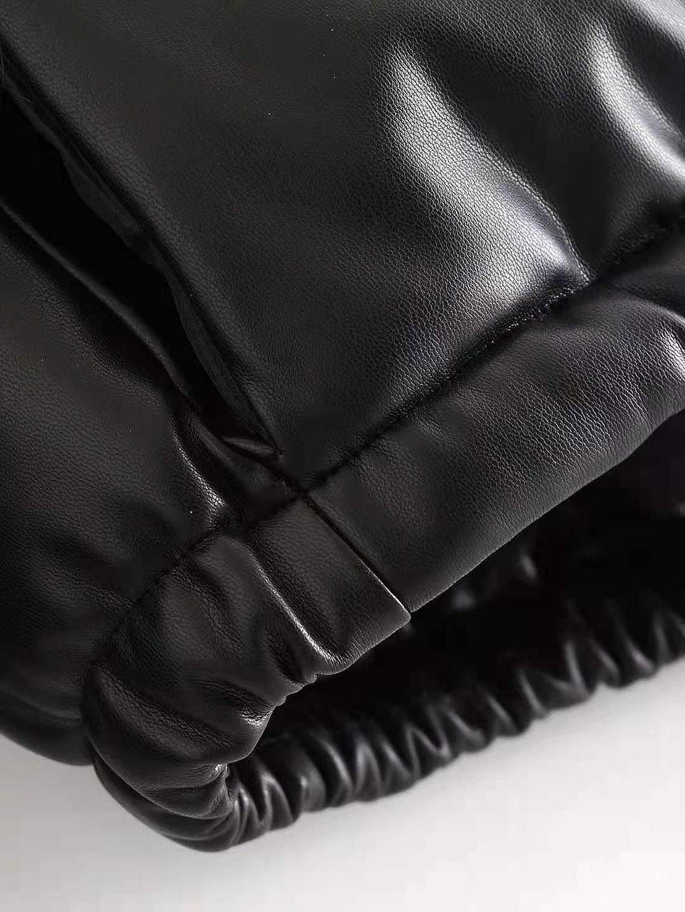 Thumbnail: Women Leather Jacket Winter Thick Warm Short Coats Puffer Jacket