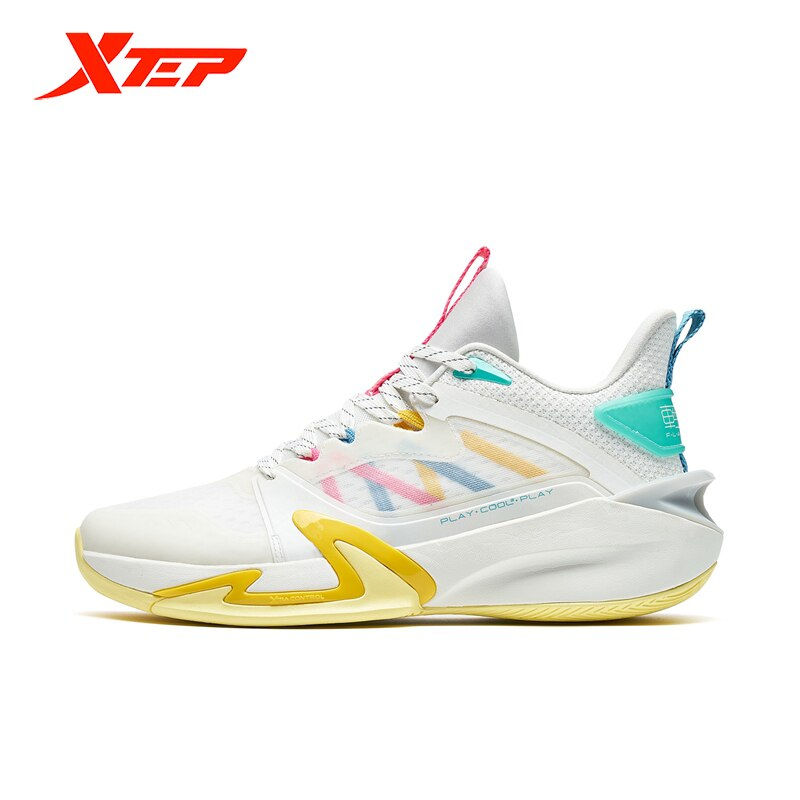 Miniature : Xtep Feather Foam Men's Basketball Shoes 2022 New High-Top Basketball Shoes Out