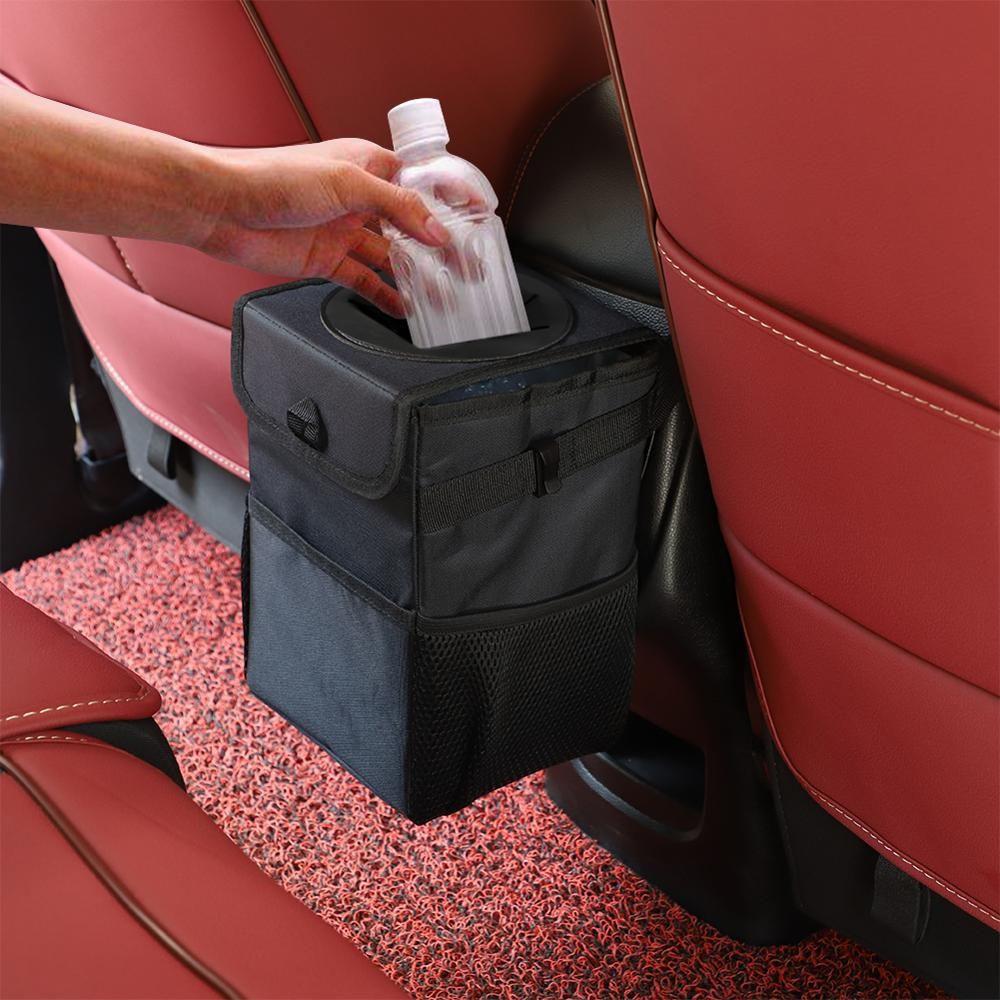 Waterproof Car Trash Can Bin Auto Car Accessories Organizer Garbage Dump For Tr