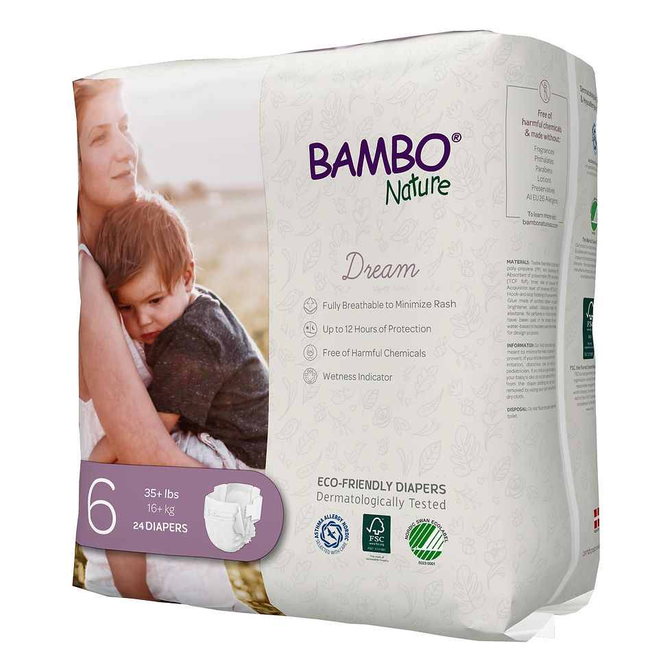 Miniaturbild: Bambo Nature Baby Diapers, Disposable, Eco-Friendly, Size 6, 35+ lbs, 24 Ct