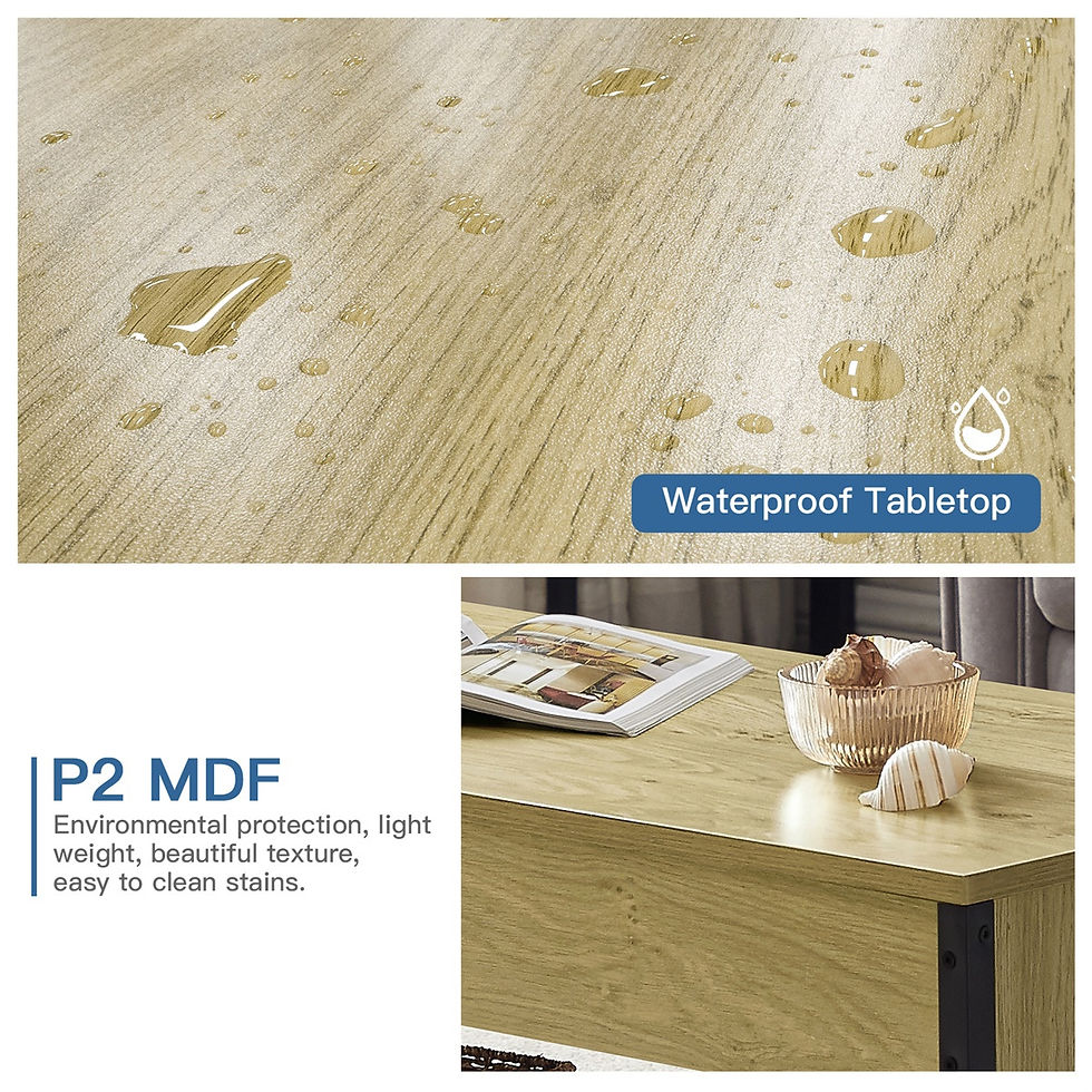 Миниатюра: Hommoo Industrial Wood and Metal Lift Top Coffee Table, Walnut