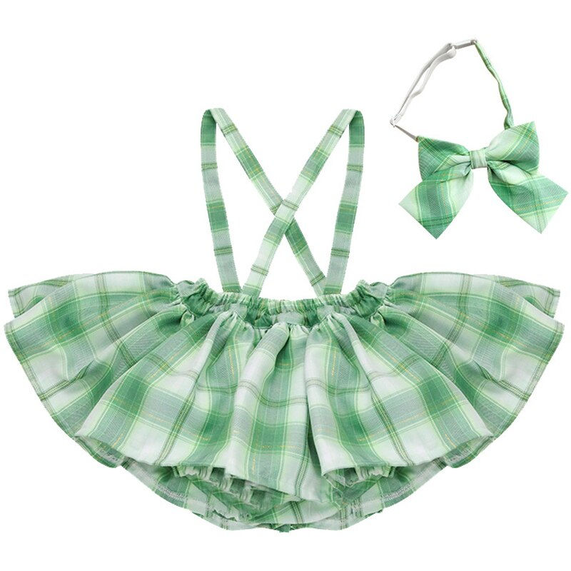 Thumbnail: Baby Girl Skirt Suit Children Summer Clothes Kids Strap Skirt+Bow 2 Pieces Todd