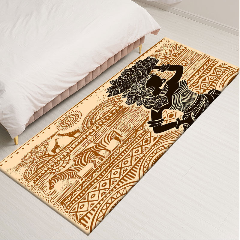 Thumbnail: Ethnic Style Carpets for Living Room Bedroom Tradition African Woman Pattern Ar