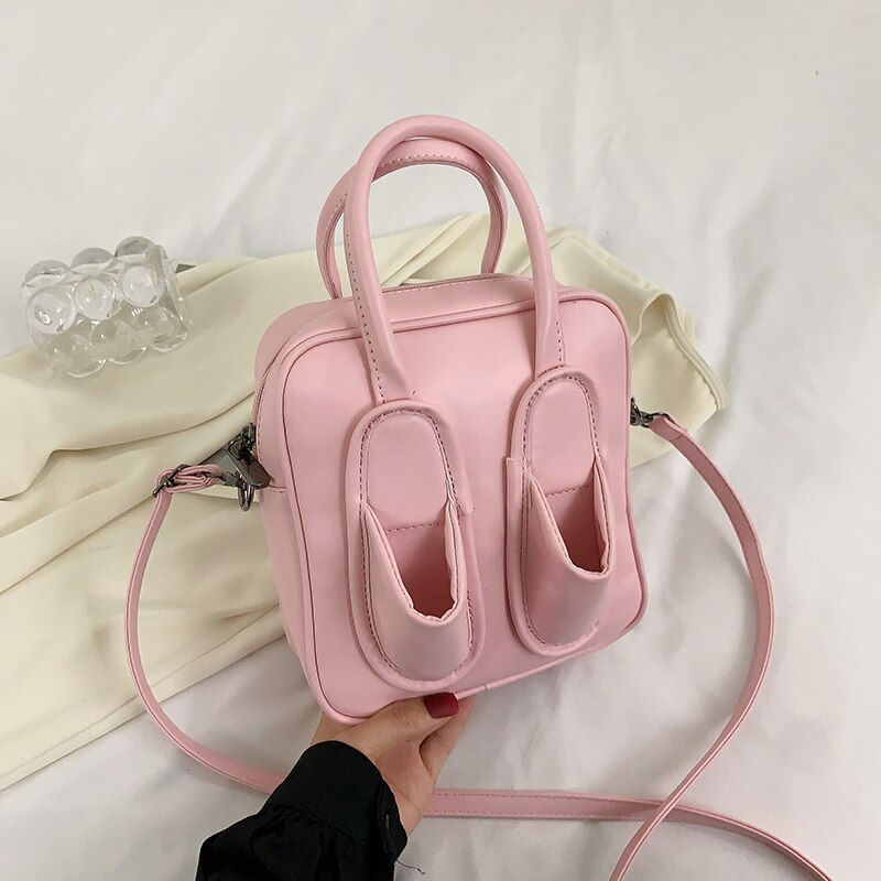 Miniatura: Cute Young Girls Handbag Green Pu Leather Bag Fun Creative Shoes Shape Shoulder