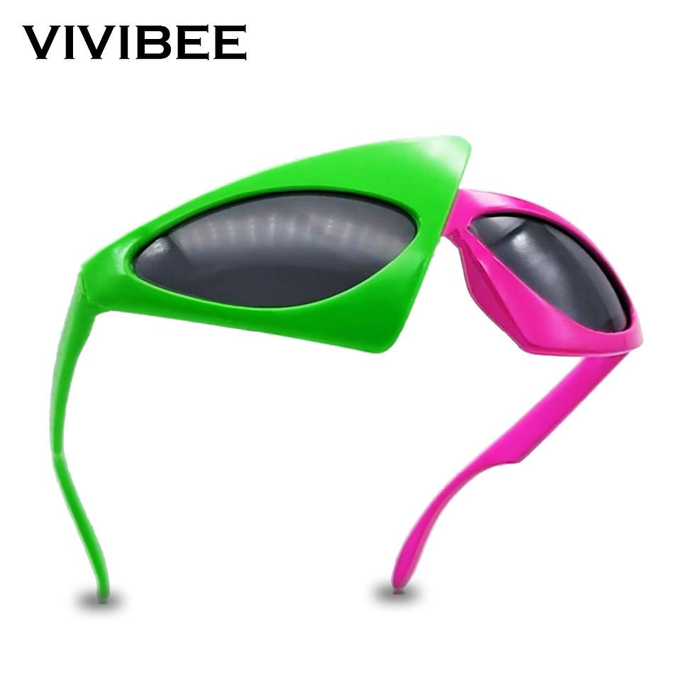 Miniatura: VIVIBEE Green Red Glasses Fancy Party Festival Sunglasses Hip Hop Unique Y2K Ro