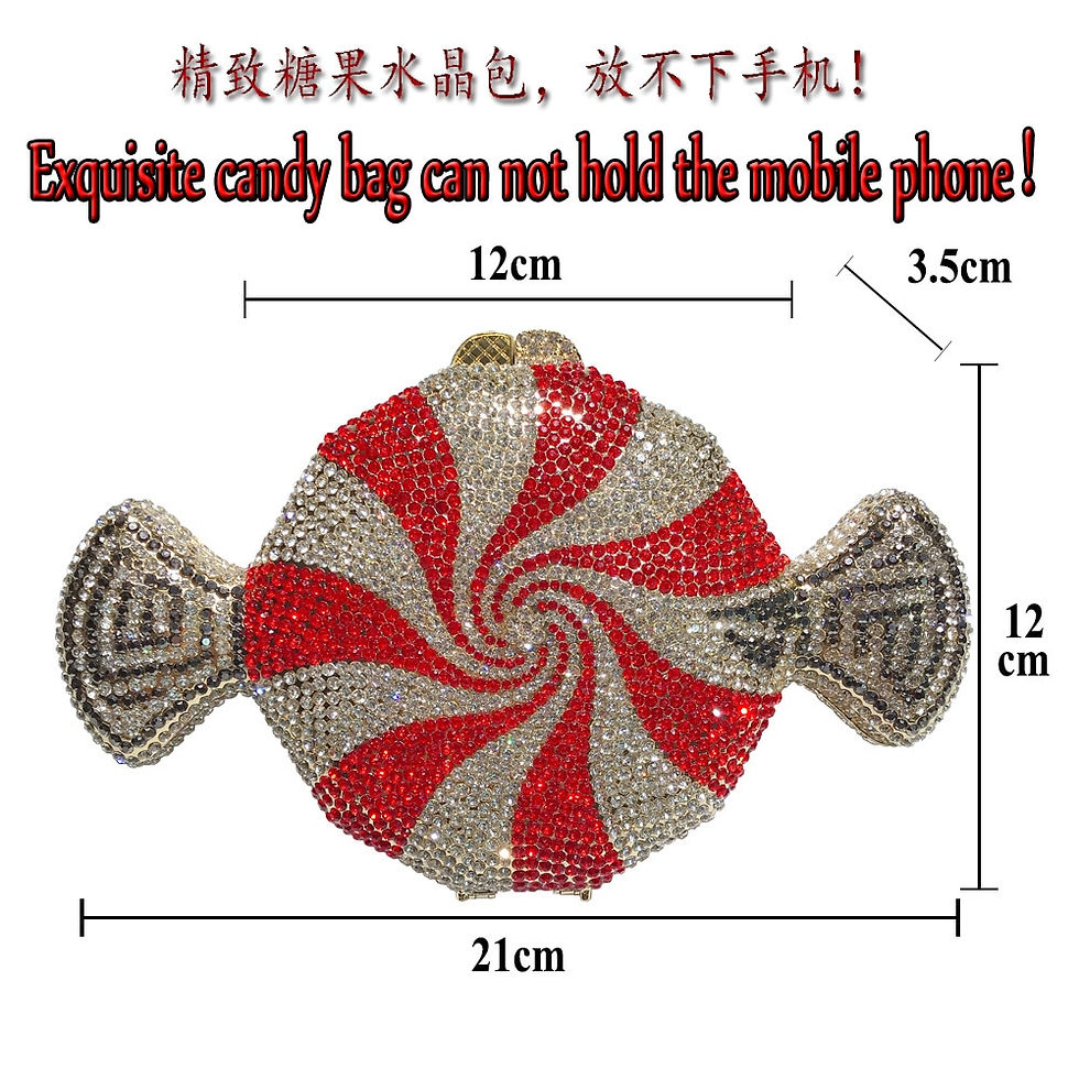 Miniatura: Handle Rhinestones Evening clutch Bag Purses and handbag luxury Designer Shiny 