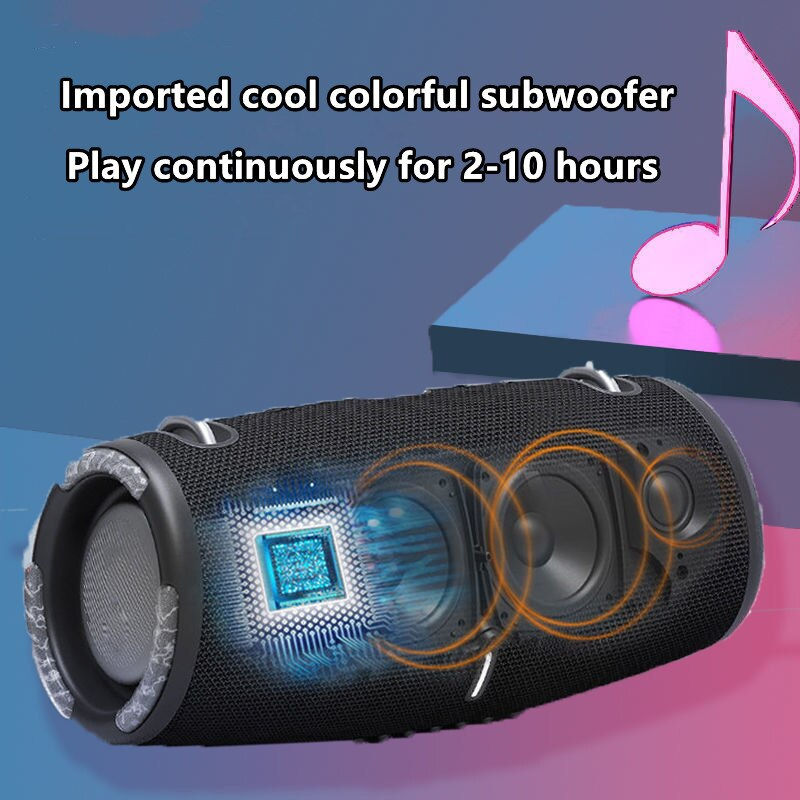 Thumbnail: 100W high power bluetooth speaker portable RGB colorful light waterproof wirele
