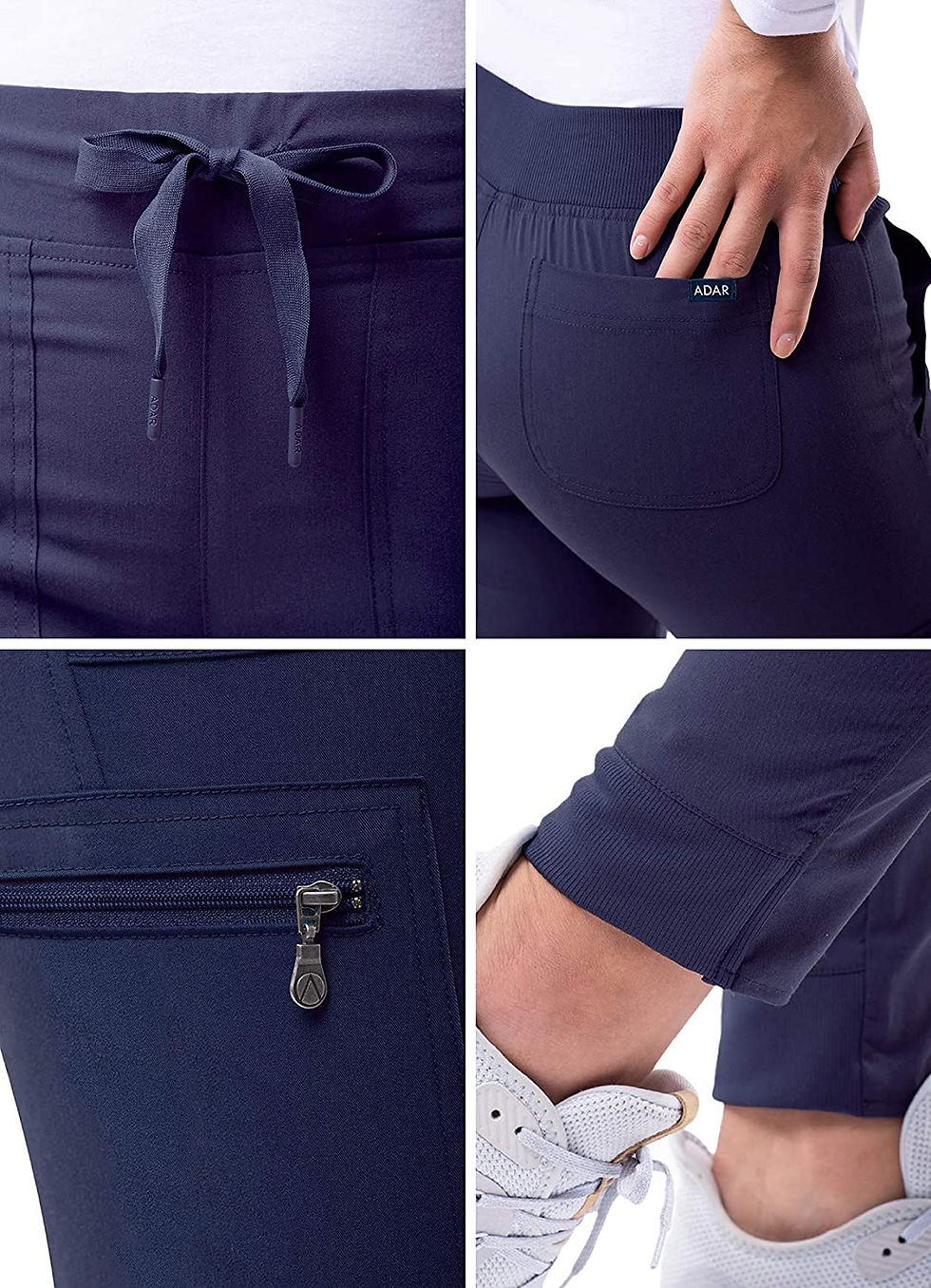 Thumbnail: Adar Pro Scrubs for Women - Ultimate Yoga Jogger Scrub Pants