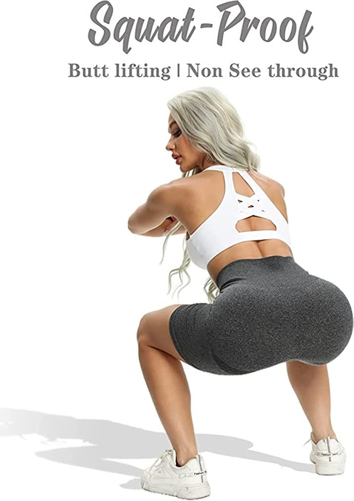 Thumbnail: OQQ Women's 3 Piece High Waist Workout Shorts Butt Lifting Tummy Control Ruched