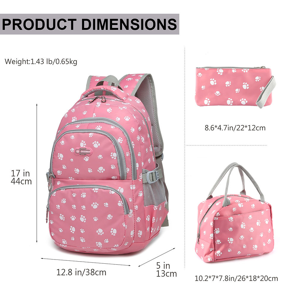 الصورة المصغرة: Purple Backpack for Women Forestfish Teens Girls Back Pack with Lunch Bag and P