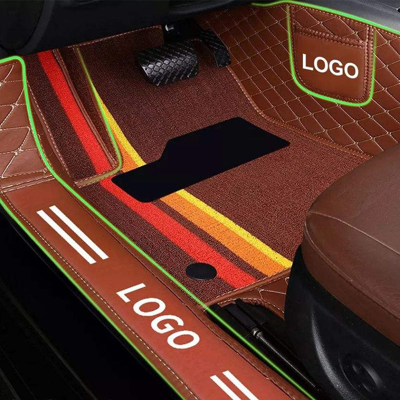 Miniature : LeatherCustomization Double-Deck Car Floor Mat For For Audi All Medels A6L R8 Q