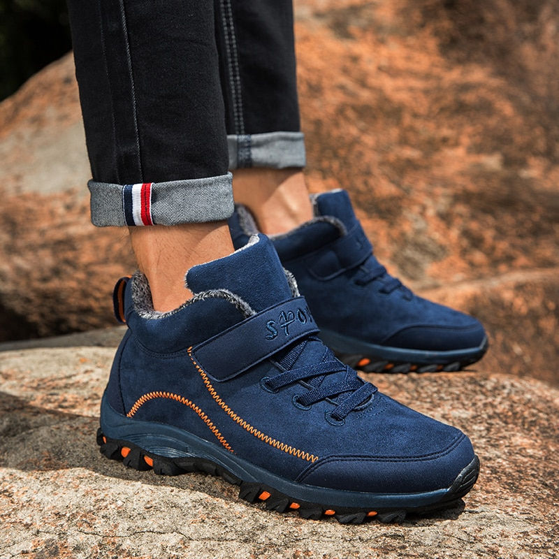 Miniaturbild: Winter Men Boots Waterproof Snow Boots Men Winter Shoes Warm Plush Hiking Footw