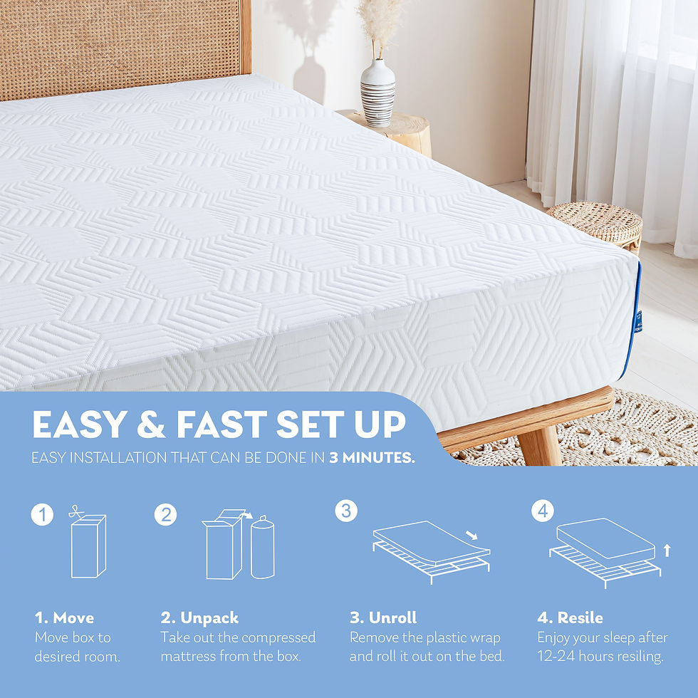 Thumbnail: Ego 8 inch Green Tea Gel Infused Memory Foam Mattress in a Box, Twin