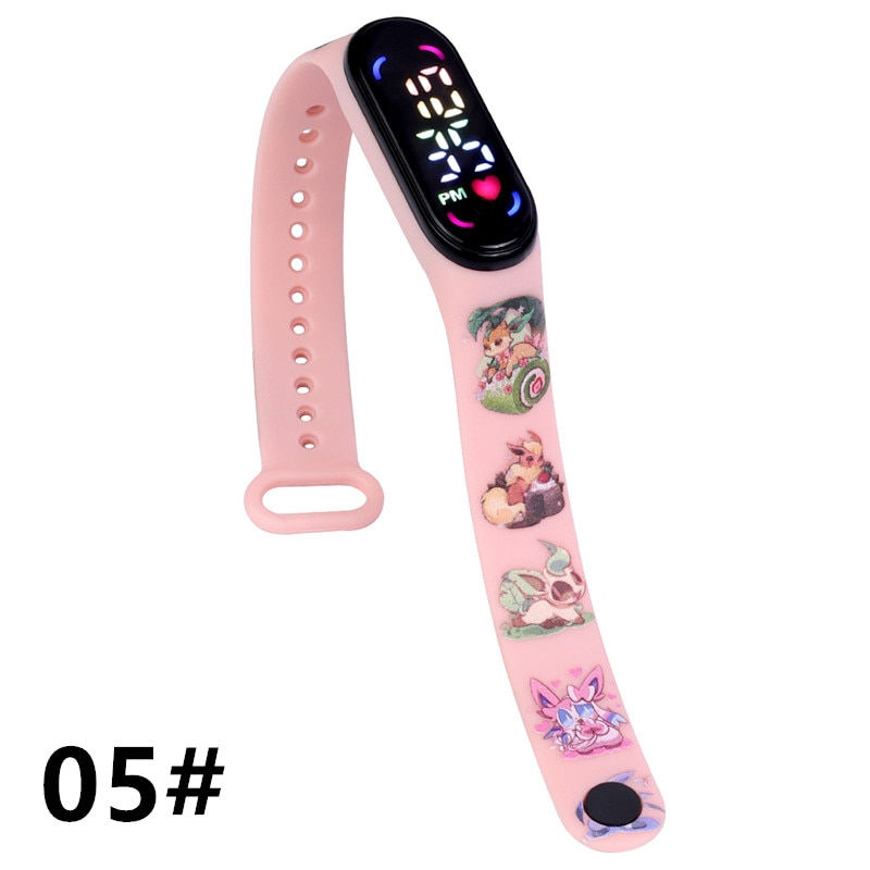 Thumbnail: Pokemon Strap LED Electronic Watch Fashion Colorful Bracelet Touch Waterproof A