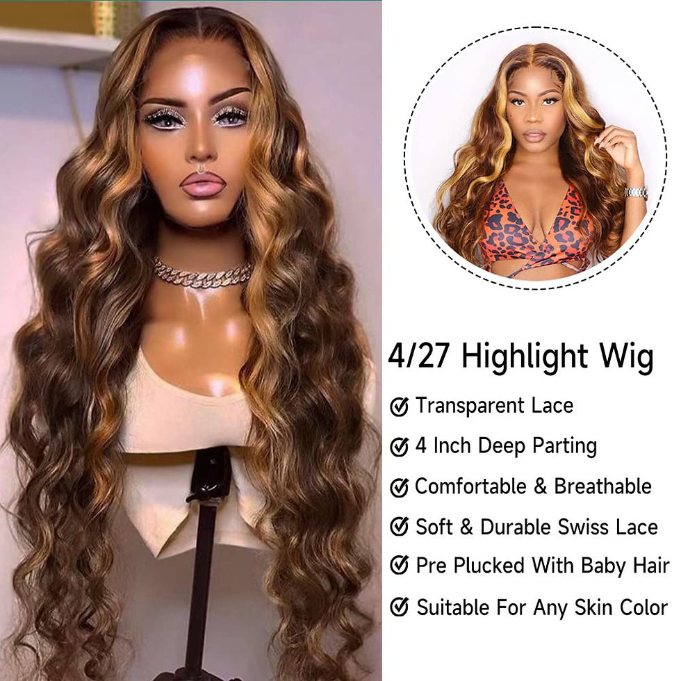 Miniatura: Highlight Ombre Lace Front Wigs Human Hair Pre Plucked with Baby Hair 13x4 Body