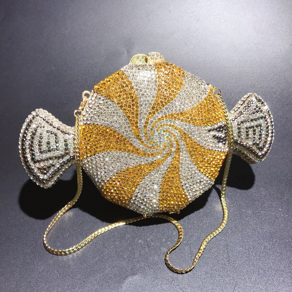 Handle Rhinestones Evening clutch Bag Purses and handbag luxury Designer Shiny 