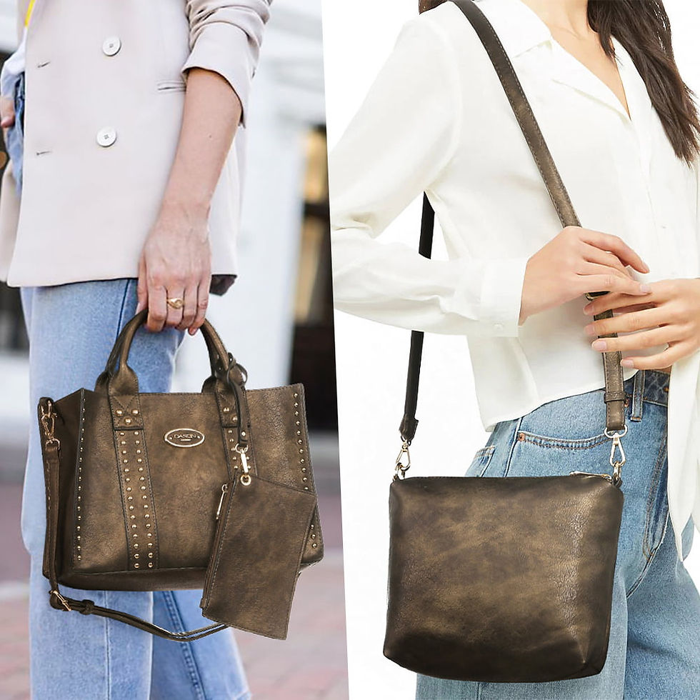 Thumbnail: Women's 3Pcs Purse Handbag Shoulder Bag Tote Satchel Hobo Bag Briefcase Work Ba