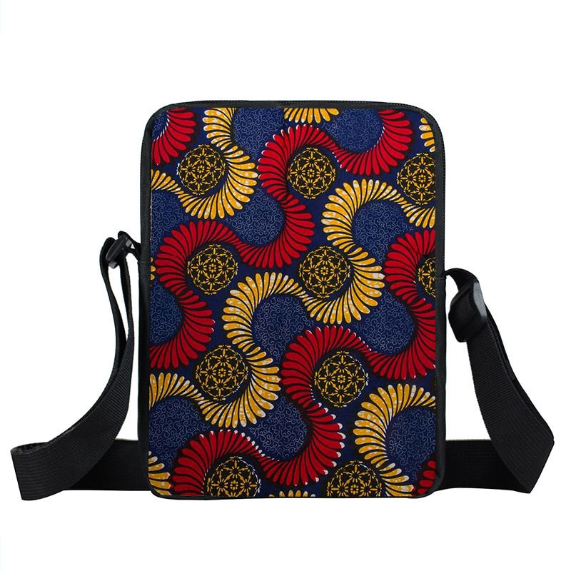Thumbnail: Afro Style Messenger Bag Travel Portable  African Woman Shoulder Bags Retractab