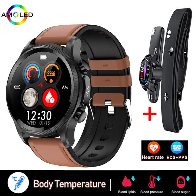 Thumbnail: 2023 Blood Glucose ECG+PPG Smart Watch for Men Monitoring Blood Pressure Body T
