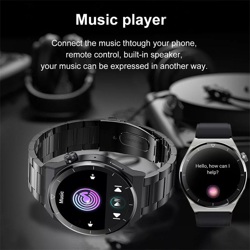 Thumbnail: Smart Watch Men GT3 Pro AMOLED 390*390 HD Screen Heart Rate Bluetooth