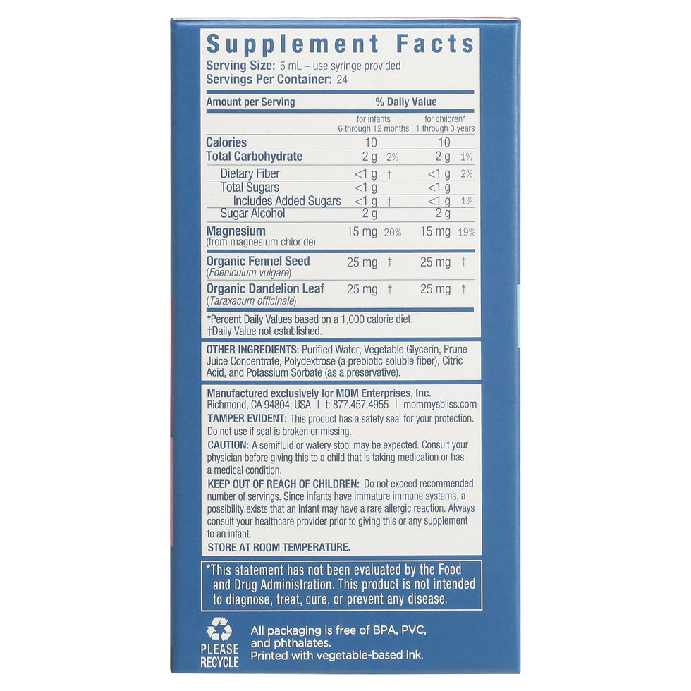 Miniature : Mommy's Bliss Baby Constipation Ease + Prebiotics, 4 fl. Oz.
