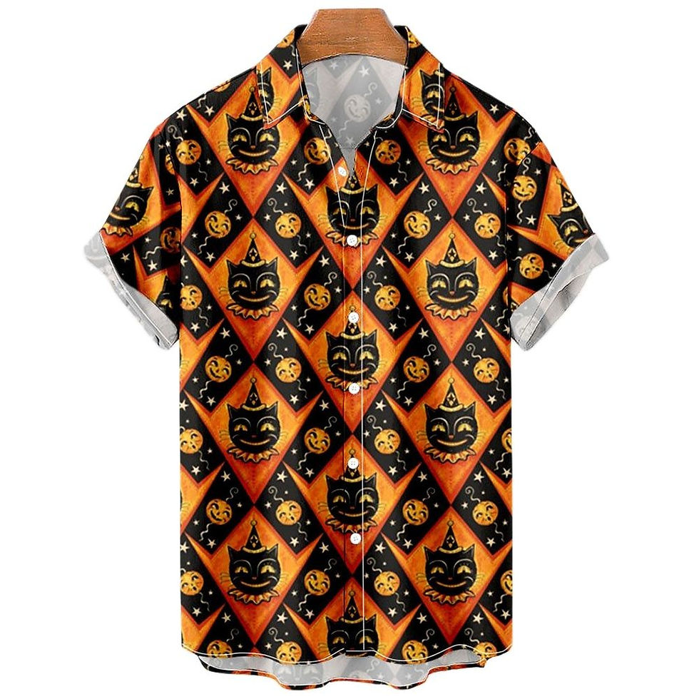 Thumbnail: Black Kawaii Cats Men's Shirts Fashion Women Blouses 2022 Shirt Unisex 3d Femal