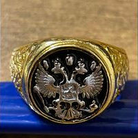 Миниатюра: Domineering Men's Ring 18K Gold Fashion Luxury Carved Ring Party Ring Wedding E
