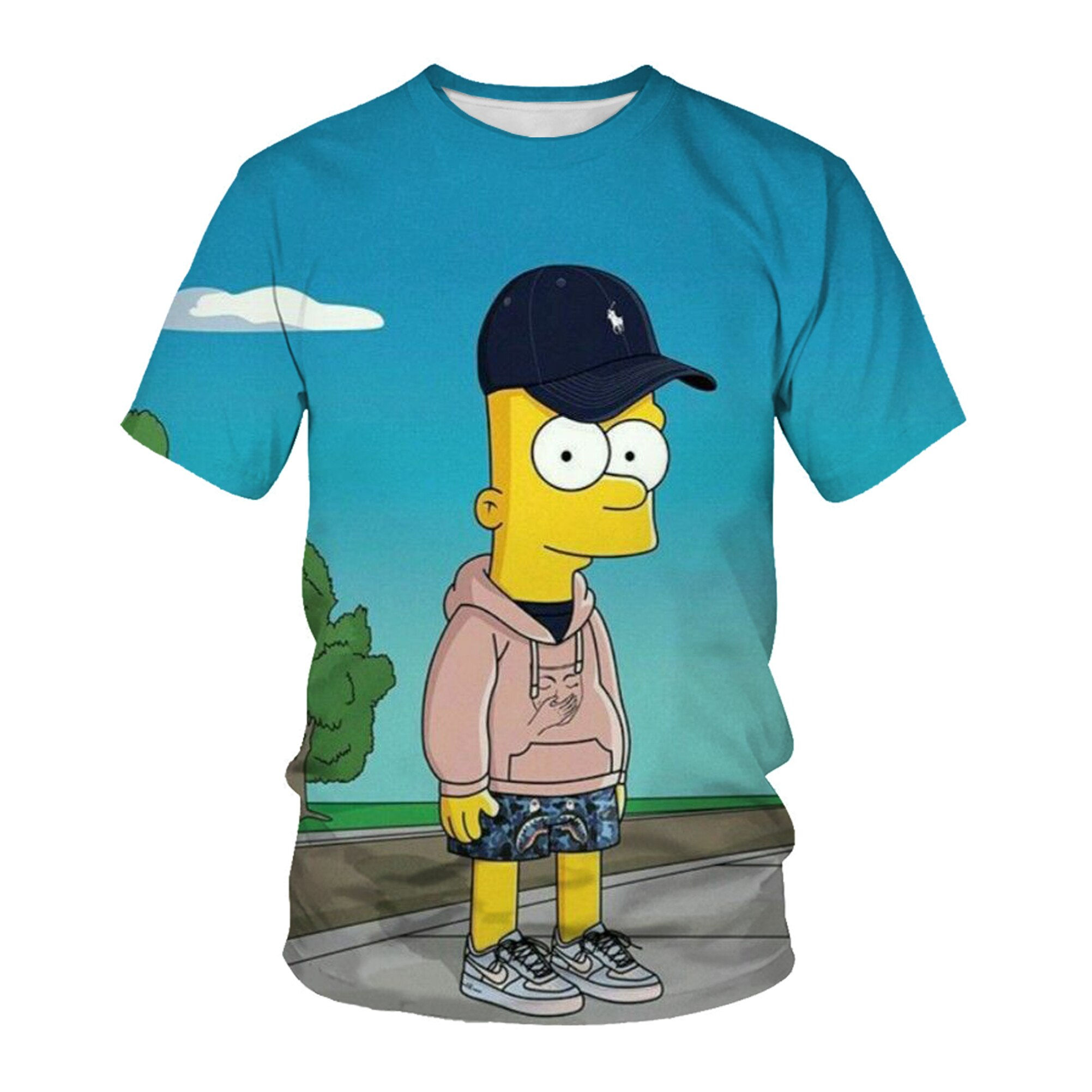 Summer Men's Hot Sale T-Shirt 3D Printing Custom Anime Drawing Trend Fashion Ro
