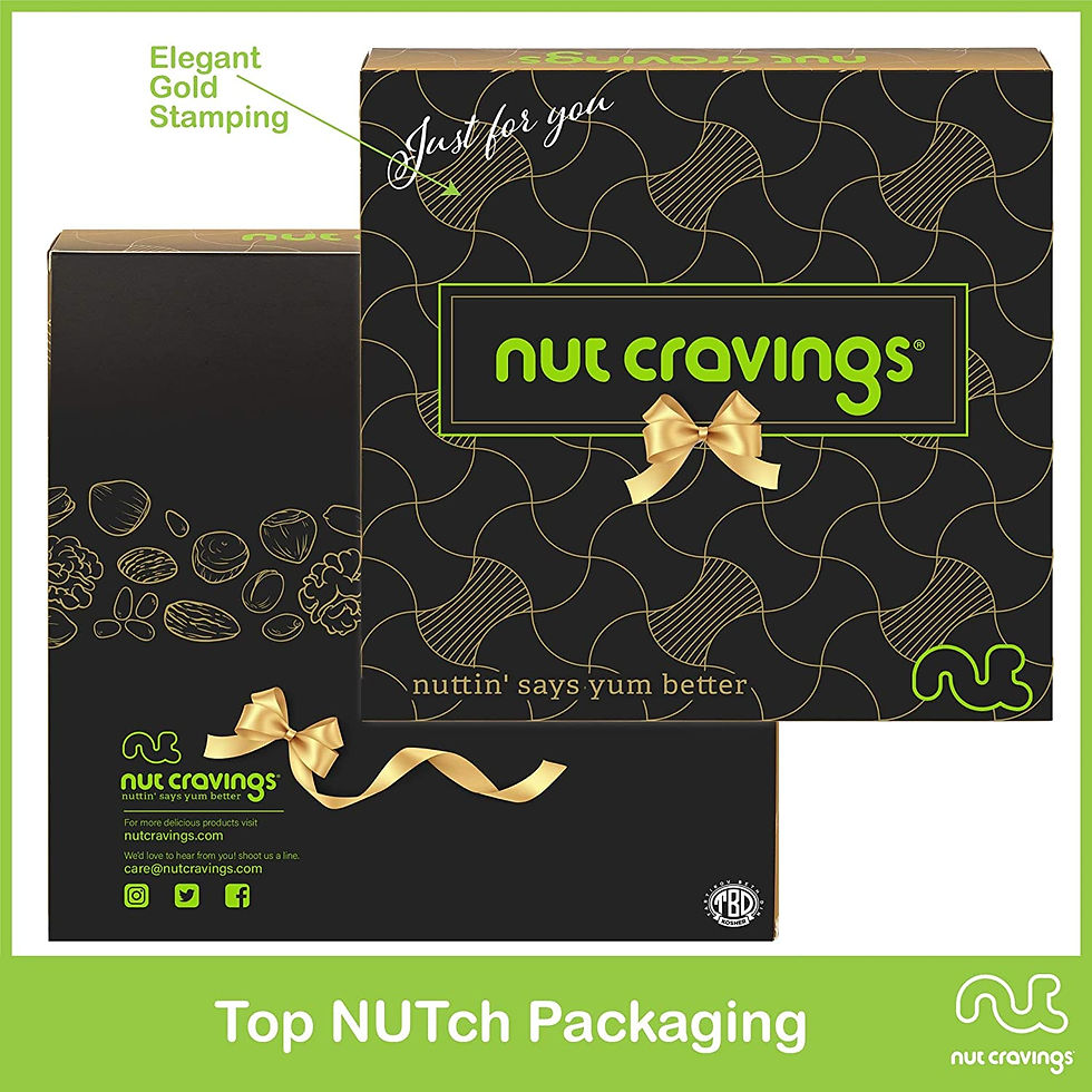 Thumbnail: Nuts Gift Basket in Brown Box (7 Assortments, 1 LB) Premium Purim Mishloach Man