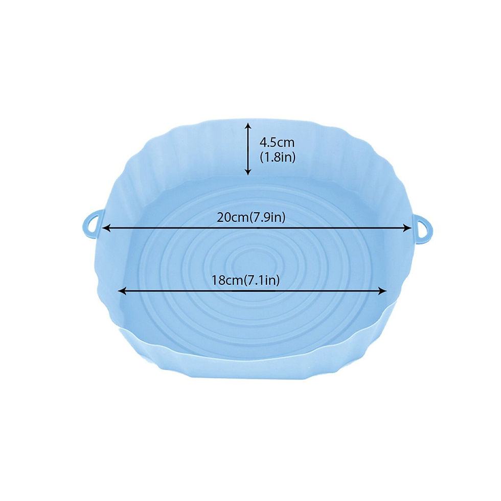 Thumbnail: Silicone Air Fryers Oven Baking Tray Round Replacement Grill Pan Airfryer Acces