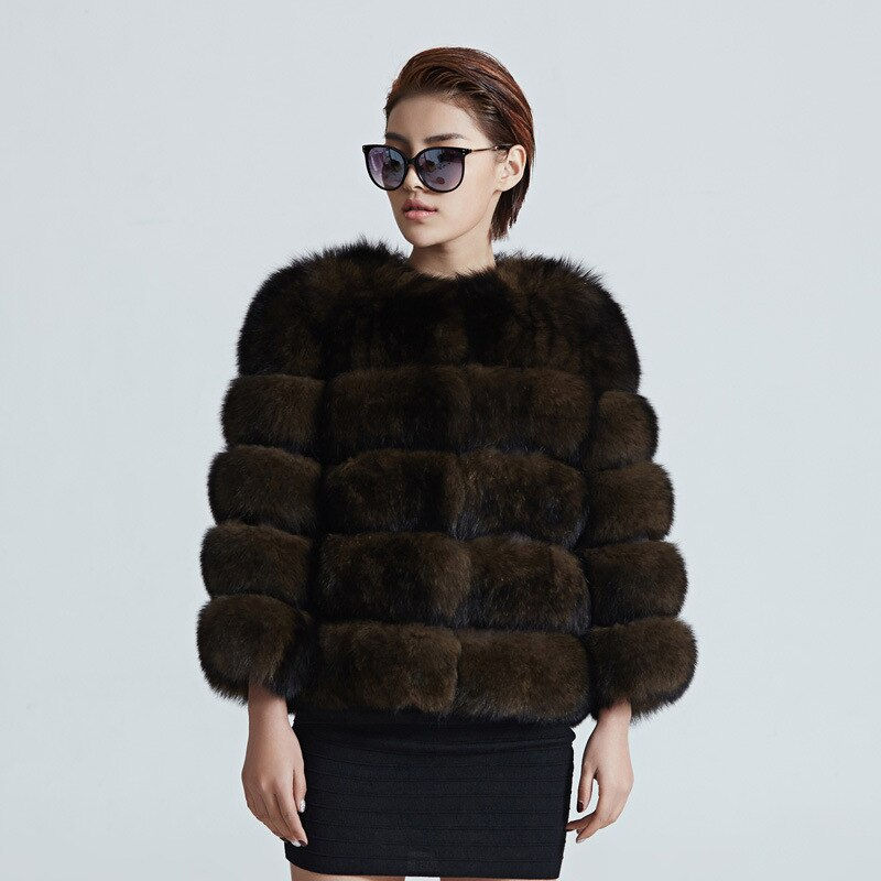 Thumbnail: Ladies Fox Coat Natural Fur Fashion Winter Warm Coat High-end Luxury Fashion Fu