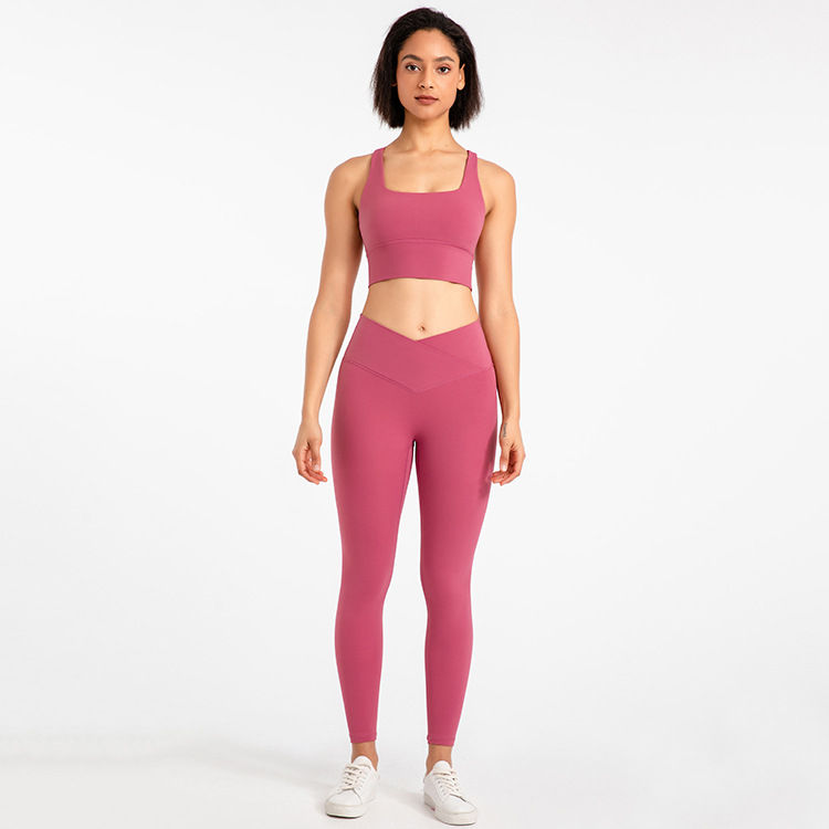 Миниатюра: Gym Fitness Sets 2 Piece Sports Bra and Legging Set Yoga Outfits Training Wear