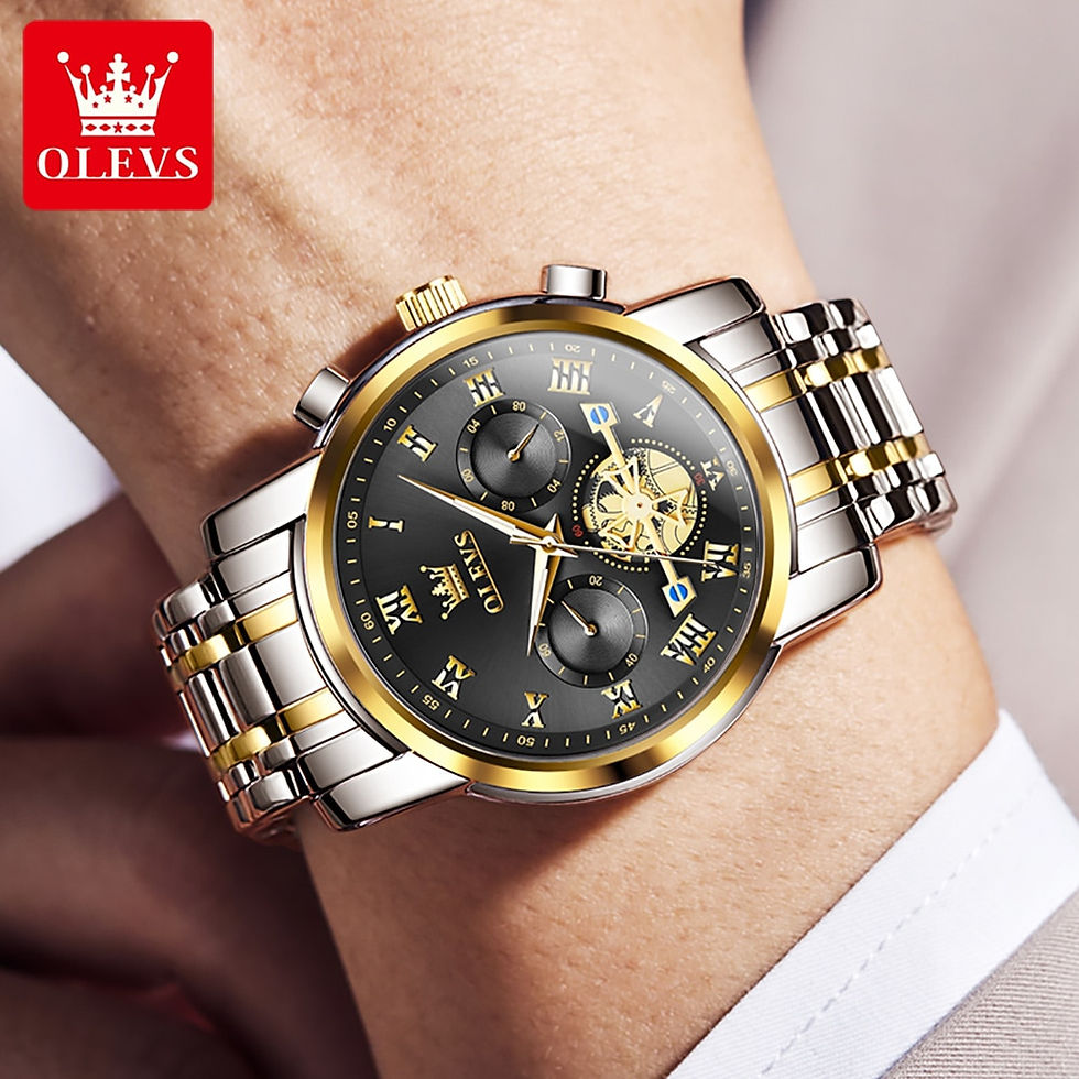 Thumbnail: OLEVS Top Brand Men's Watches Classic Roman Scale Dial Luxury Wrist Watch for M
